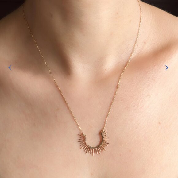 Elara Fae Jewelry - 18k Gold Sun Necklace